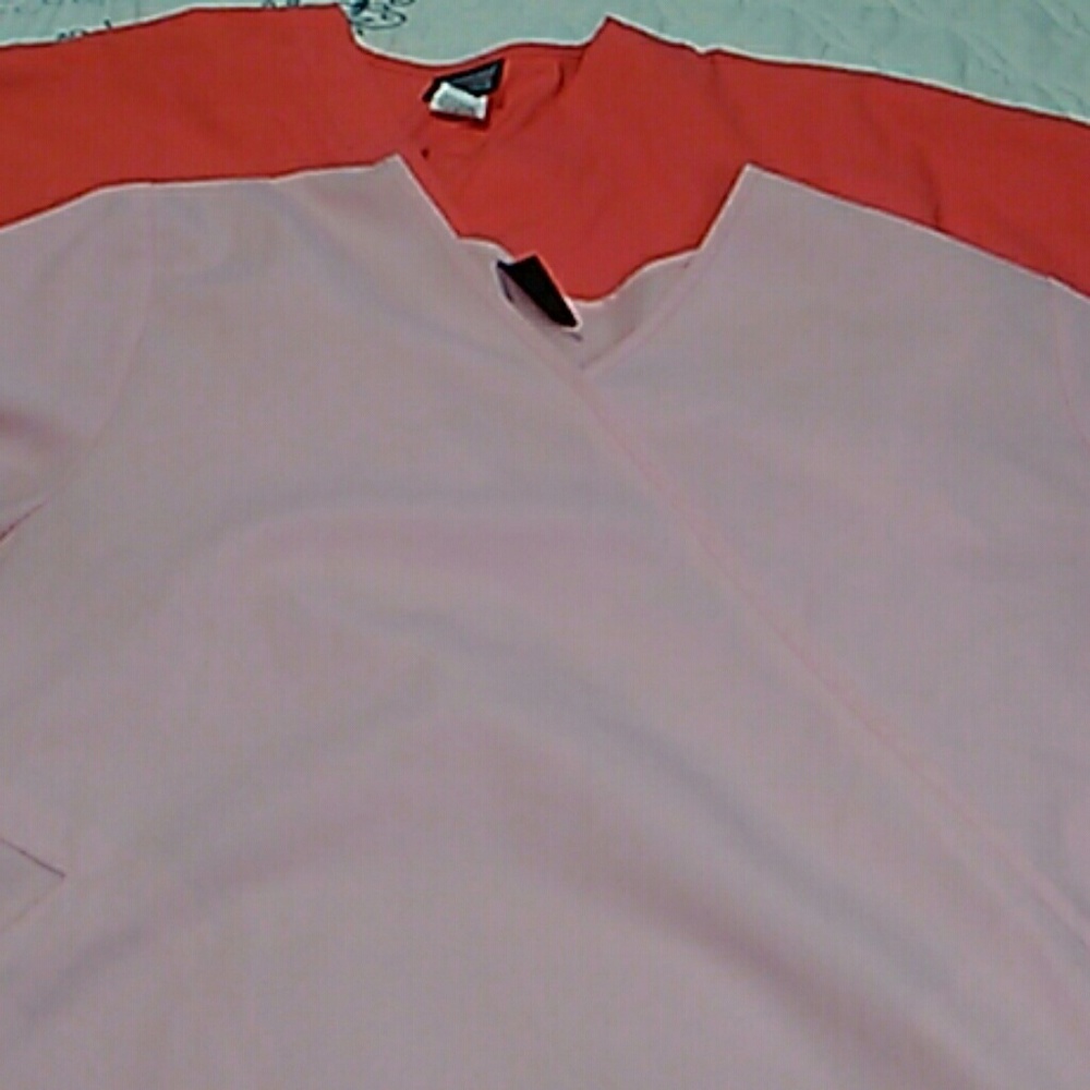 lot of 2 solid Cherokee Workwear scrub tops used